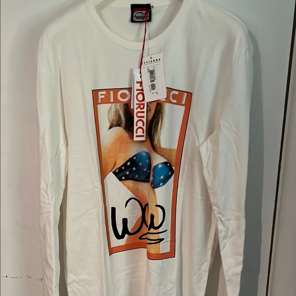 Fiorucci White Long Sleeve with Graphic Print